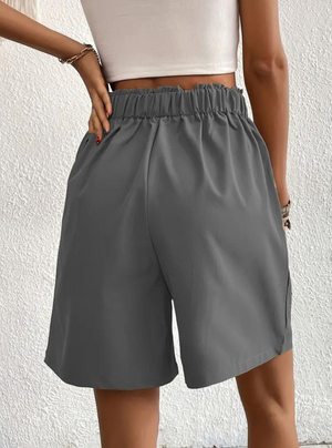 Damen Shorts – High-Waist, Plissiert, mit Taschen, Elegant, Vielseitig-82558-945c1670-2a86-48af-a96f-14598114cc85