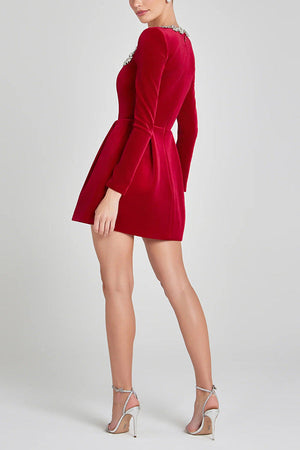 Cocktailkleid mit Schmuck-Ausschnitt