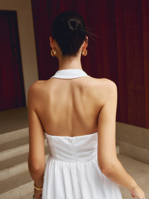 A-Linien Kleid mit Halterneck