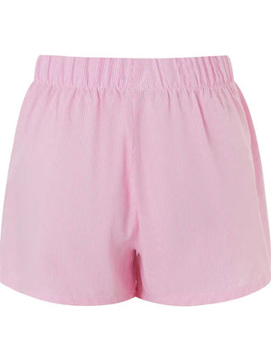 Damen Shorts – Gestreift, Baumwolle, Elastikbund, Klassischer Stil-81738-a27bee70-897b-4a62-ac46-aeb4e540feae
