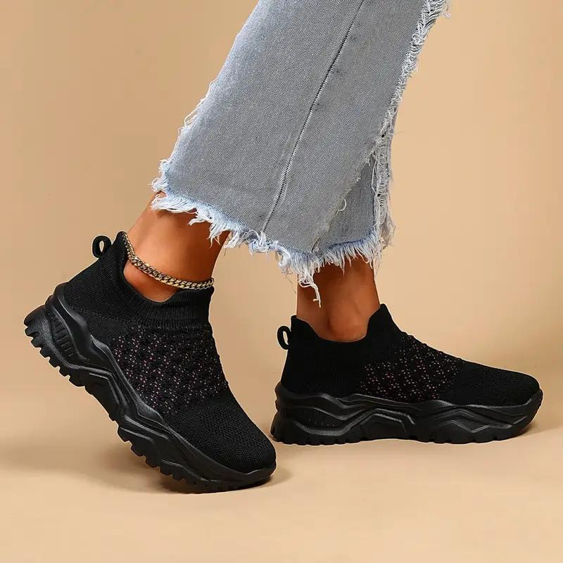 Atmungsaktive Slip-On Strick Sneaker