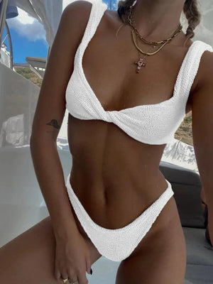 Twist Bikini Set mit Struktur