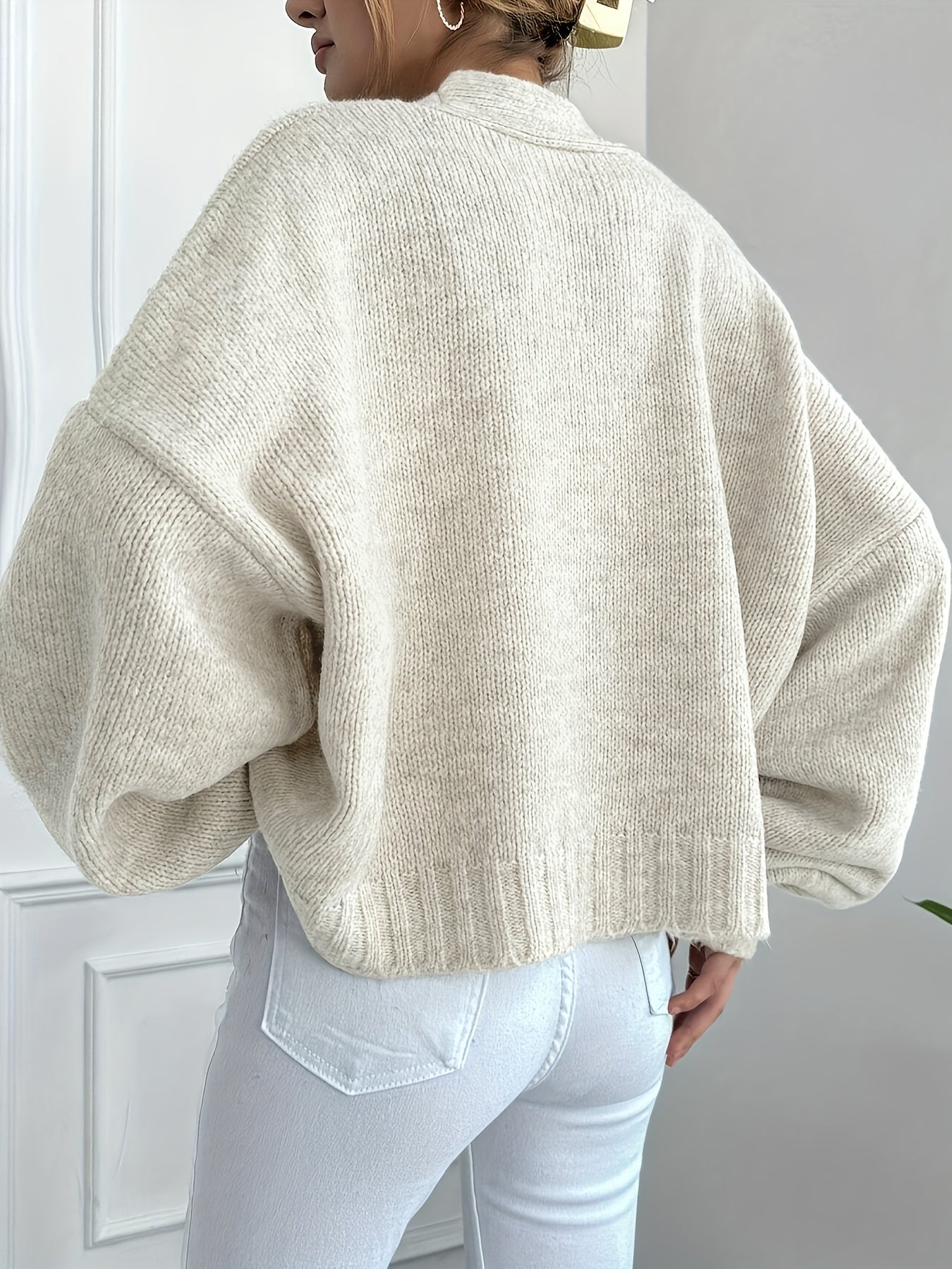 Damen Strick-Cardigan – Klassisch, Knopfleiste, Langarm, Vielseitig-74563-aff03b2a-1f91-431a-83fa-e6093f2e8484