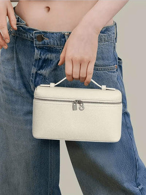 Structured Top Handle Handbag - Silver Detail