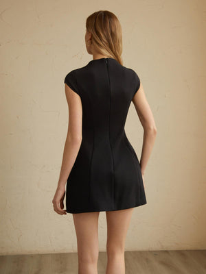 Couture-moda | Elegant Women's Mini Dress with Pocket - Image 3