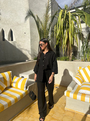 Damen Leinen Zweiteiler – Button-Down Hemd & Hose, lockere Passform-82126-d5924fa9-7d2f-41b2-b744-1350b3c1ff9b