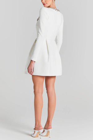 Cocktailkleid mit Schmuck-Ausschnitt