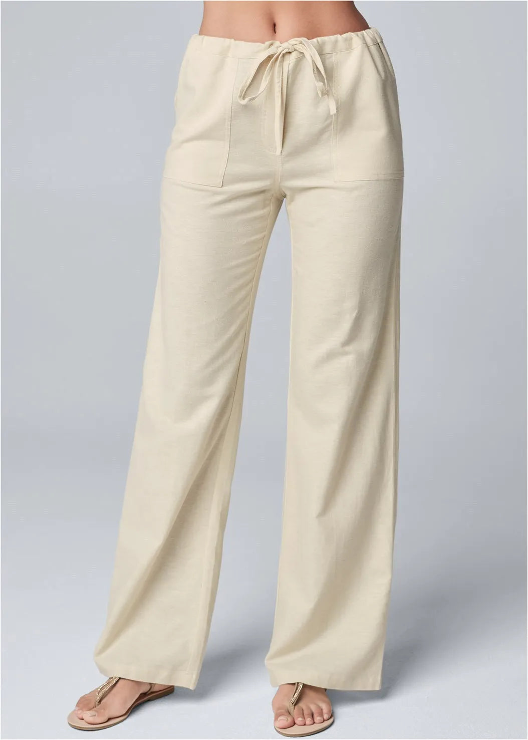 Brianna | High Waist Cotton Linen Blend Trousers for Effortless Style - Image 2