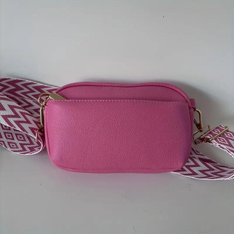 Crossbody Tasche mit Musterriemen & Gold