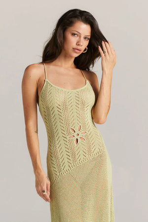 AVA MODA Damen Strick Maxi-Kleid – Offenes Design, Blumen-Cutouts, Spaghettiträger-83282-e3c37993-f665-4041-9e3d-1ea516cd5fdf