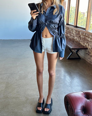 Damen Hemdbluse mit Taillenraffung und Raffärmeln, Elegant-83304-ea294912-2ae2-46af-9053-fa2ccfc5a17c