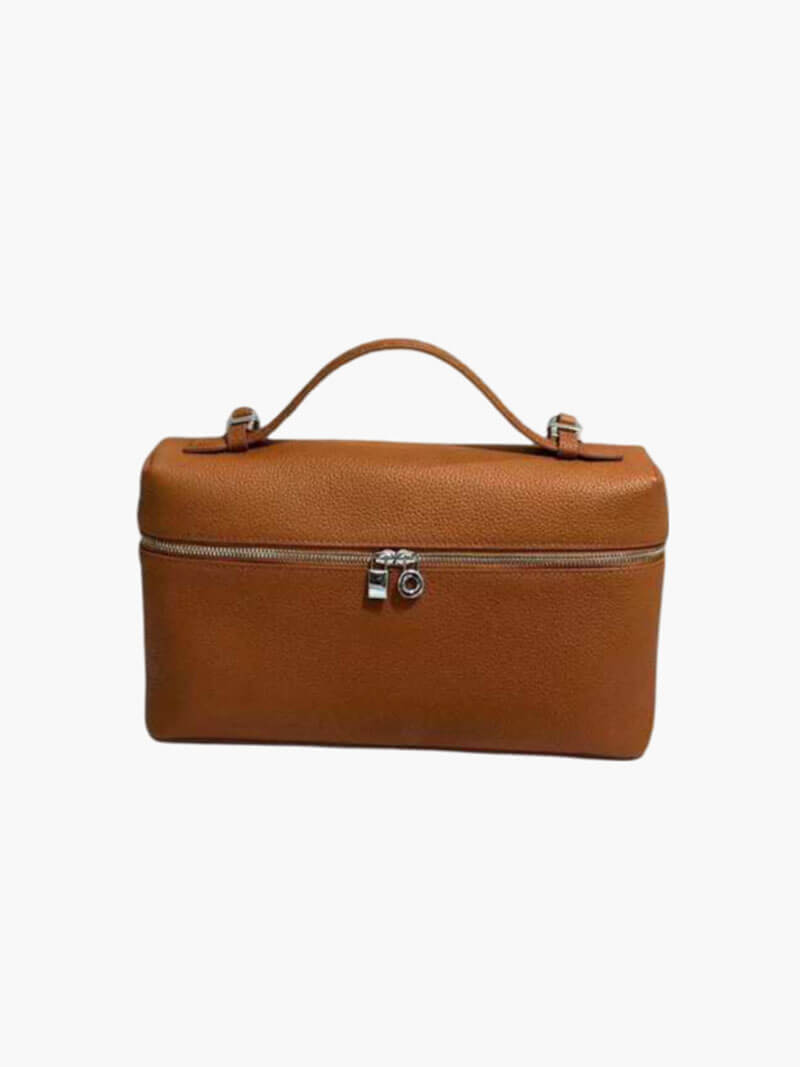 Structured Top Handle Handbag - Silver Detail