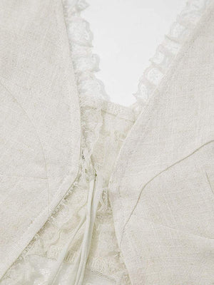 Zartes Spitzentop mit V-Ausschnitt