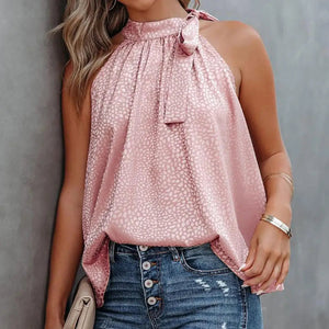 Fließendes Neckholder Top - Ärmellos