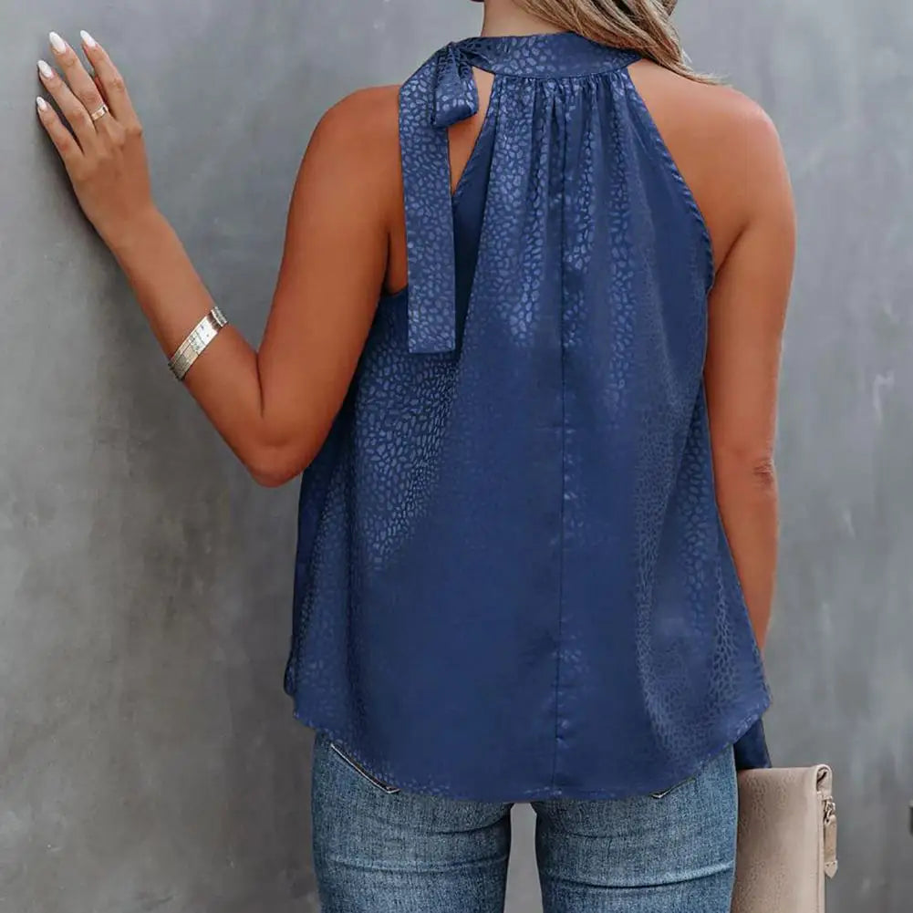 Fließendes Neckholder Top - Ärmellos