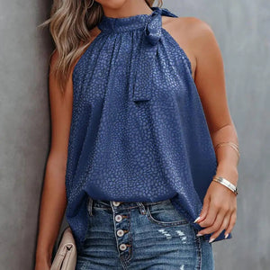 Fließendes Neckholder Top - Ärmellos